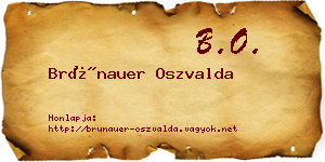 Brünauer Oszvalda névjegykártya